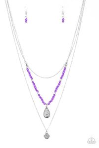 PAPARAZZI NECKLACE Mild Wild - Purple