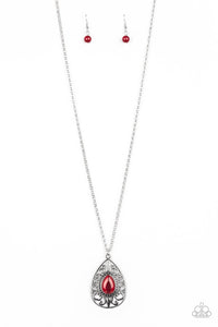 PAPARAZZI NECKLACE Modern Majesty - Red