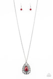 PAPARAZZI NECKLACE Modern Majesty - Red