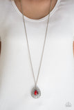 PAPARAZZI NECKLACE Modern Majesty - Red