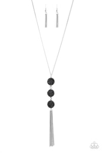 PAPARAZZI NECKLACE Triple Shimmer - Black