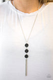 PAPARAZZI NECKLACE Triple Shimmer - Black