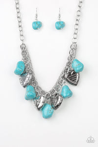 PAPARAZZI NECKLACE Change Of Heart - Blue