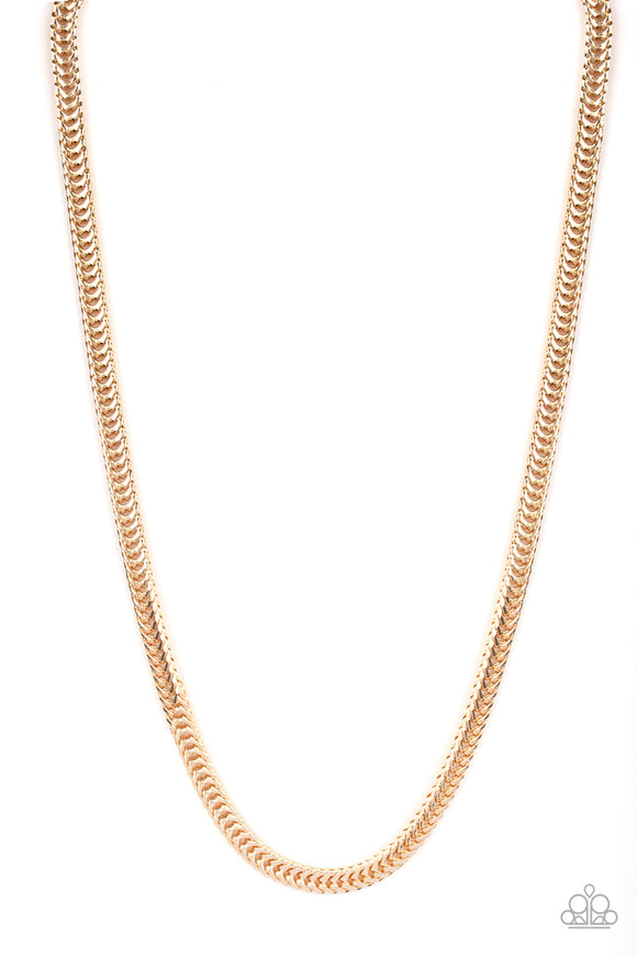 PAPARAZZI NECKLACE Knockout King - Gold