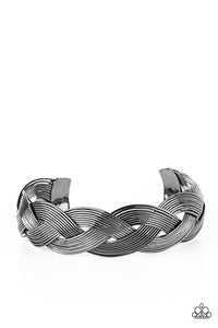 PAPARAZZI BRACELET Woven Wonder - Black