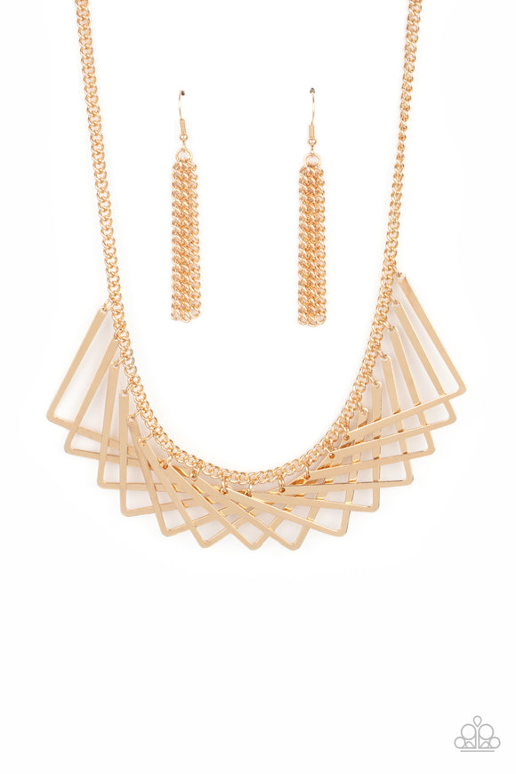 PAPARAZZI NECKLACE Metro Mirage - Gold